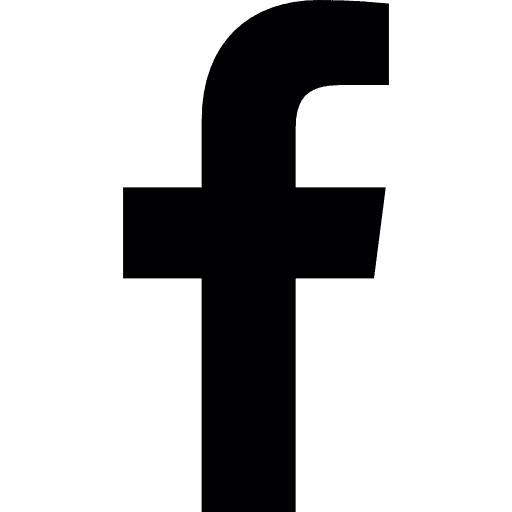 Black Facebook f logo.