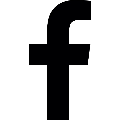 Black Facebook f logo.
