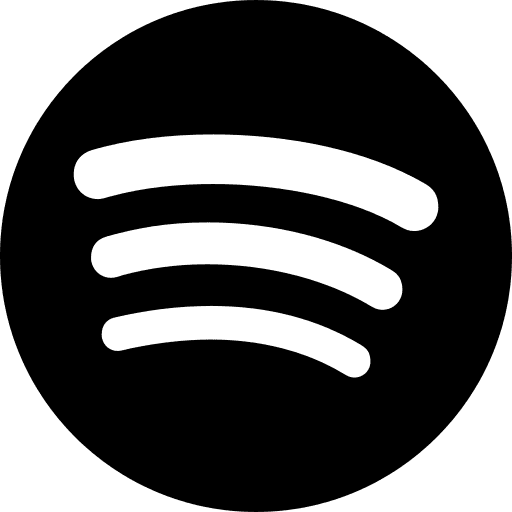 The Spotify logo, a black circle with three curved white lines stacked horizontally.