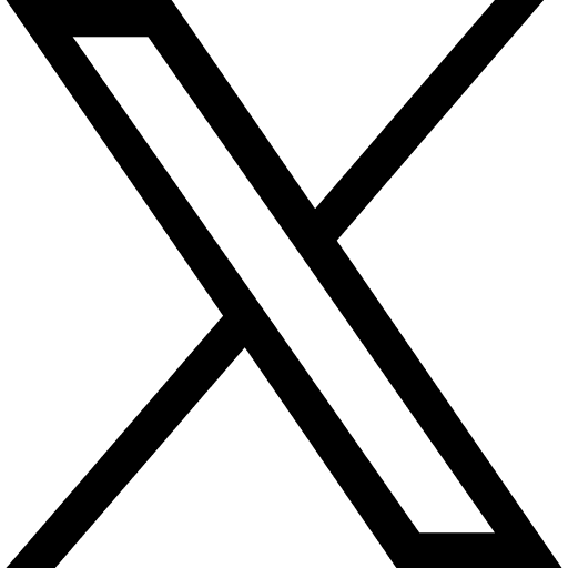 The X logo, a bold, black stylized X shape on a white background, with thick angled lines intersecting in the center.