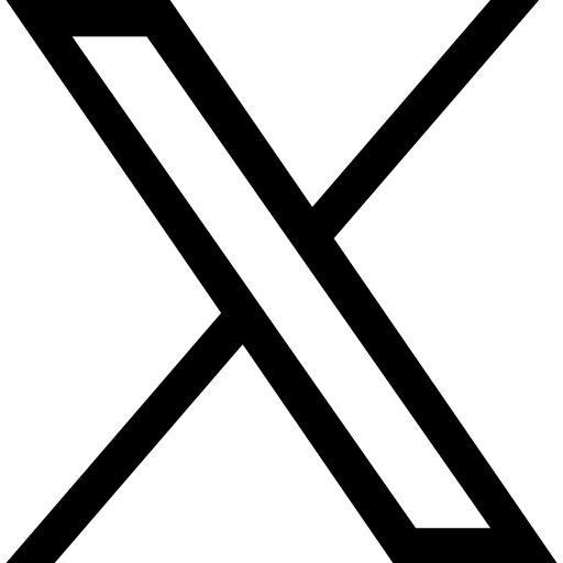 The X logo, a bold, black stylized X shape on a white background, with thick angled lines intersecting in the center.